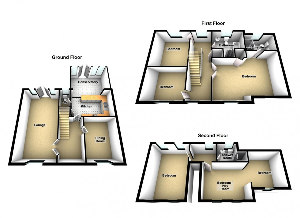 Floorplan for Wallace Way, Rise Park, Romford