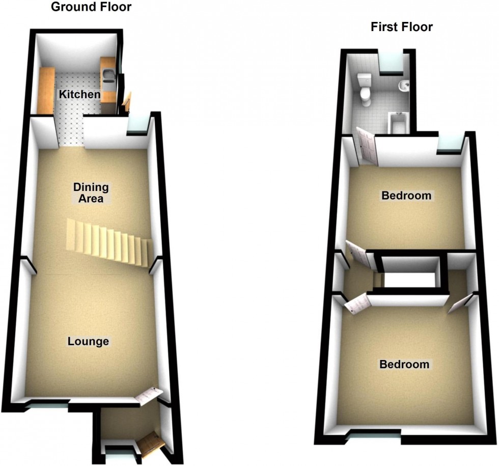 Floorplan for New Cottages, Wennington Road, Rainham